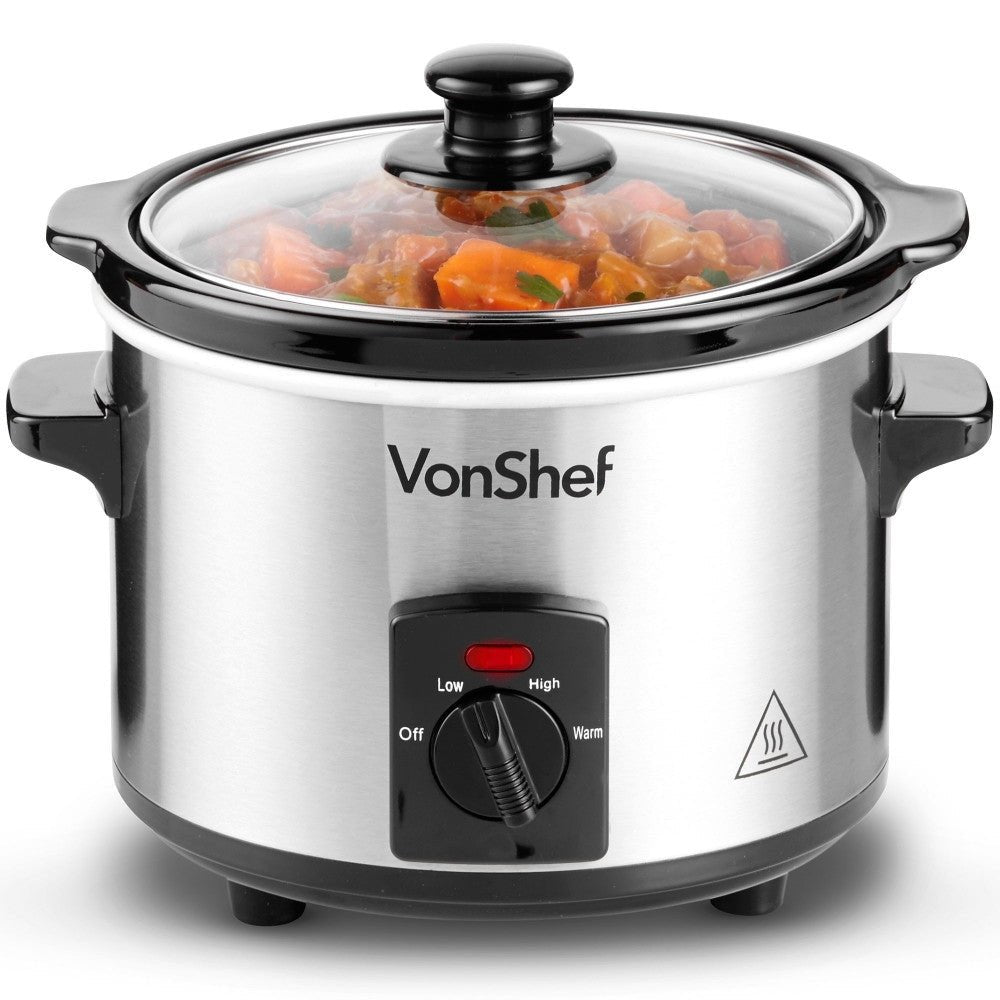 Vonshef 220 Volt 1.5L Slow Cooker crockpot 13337 Small - Sized 220v 240 Volts - 220 - Electronics