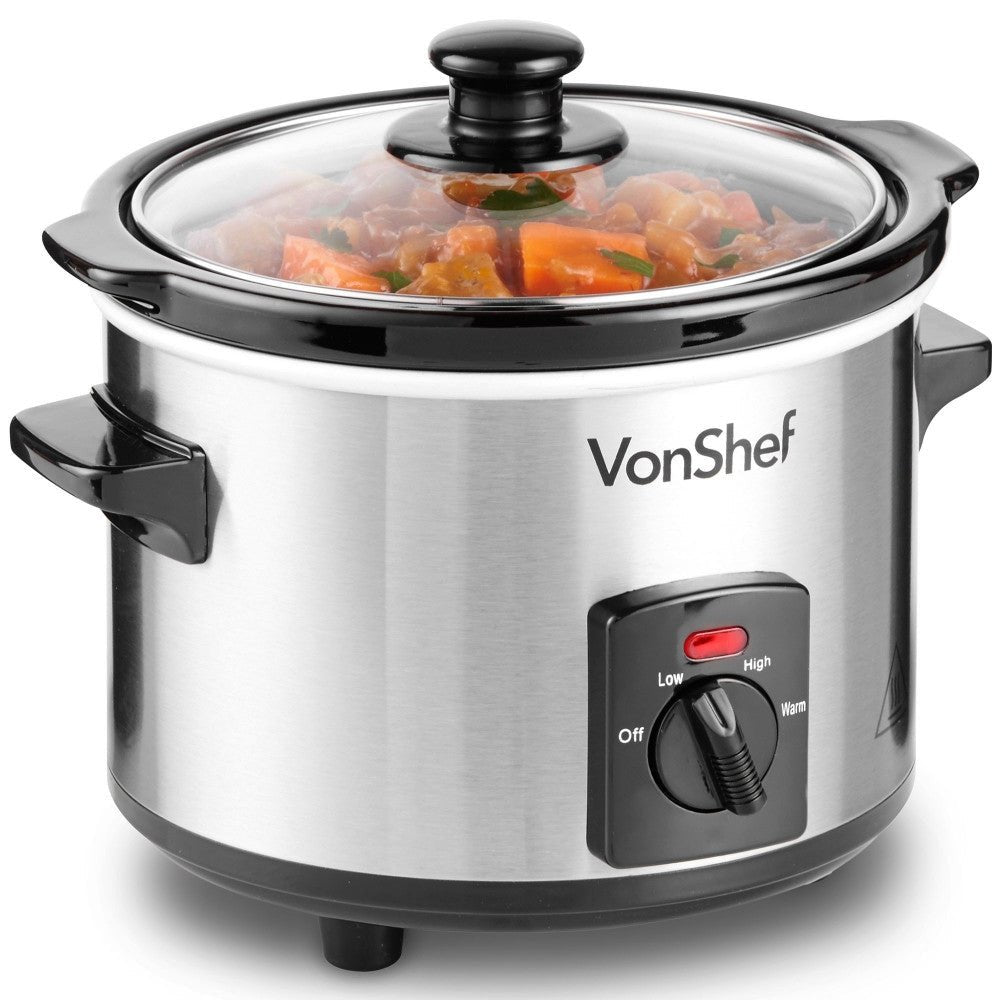 Vonshef 220 Volt 1.5L Slow Cooker crockpot 13337 Small - Sized 220v 240 Volts - 220 - Electronics