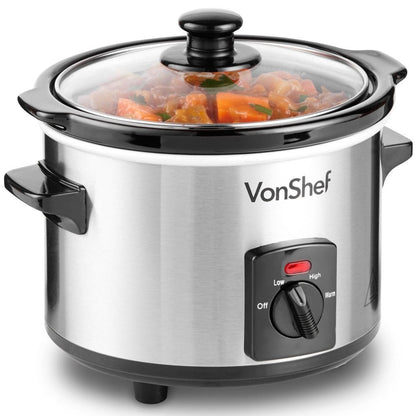 Vonshef 220 Volt 1.5L Slow Cooker crockpot 13337 Small - Sized 220v 240 Volts - 220 - Electronics