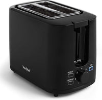 VonShef 220 volt 2 Slice Black Toaster 2000133 220v 240 volts 50 hz - 220 - Electronics