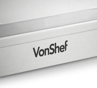 Vonshef 220 volt 3 pan buffet server warming pan buffet electric chafing dish 2013321 220v 240 volts - 220 - Electronics
