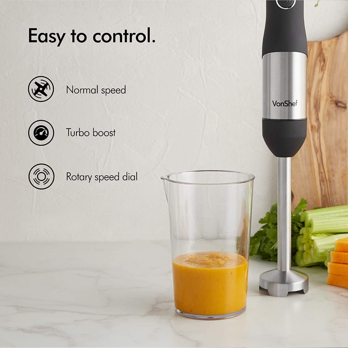 Vonshef 220 volt 3in1 hand blender 200067 220v 240 volts Powerful 800 watts - 220 - Electronics