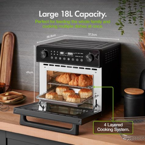 Vonshef 220 volt air fryer oven 18 Liter Convection oven rotisserie 14 - in - 1 Airfryer toaster bake model 2501014 Air Fryer oven 220v 240 volts - 220 - Electronics