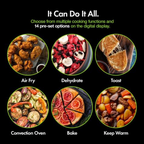 Vonshef 220 volt air fryer oven 18 Liter Convection oven rotisserie 14 - in - 1 Airfryer toaster bake model 2501014 Air Fryer oven 220v 240 volts - 220 - Electronics