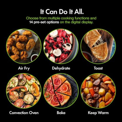 Vonshef 220 volt air fryer oven 18 Liter Convection oven rotisserie 14 - in - 1 Airfryer toaster bake model 2501014 Air Fryer oven 220v 240 volts - 220 - Electronics