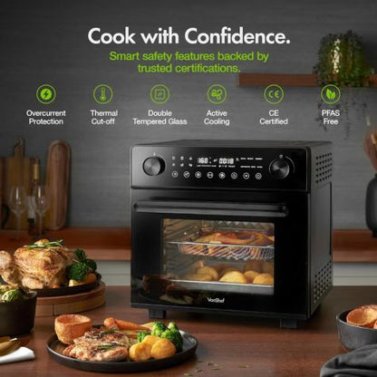 Vonshef 220 volt air fryer oven 18 Liter Convection oven rotisserie 14 - in - 1 Airfryer toaster bake model 2501014 Air Fryer oven 220v 240 volts - 220 - Electronics