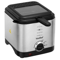 Vonshef 220 volt deep fryer 1.5 Liter stainless steel 220v 240 volts with window 13181 - 220 - Electronics