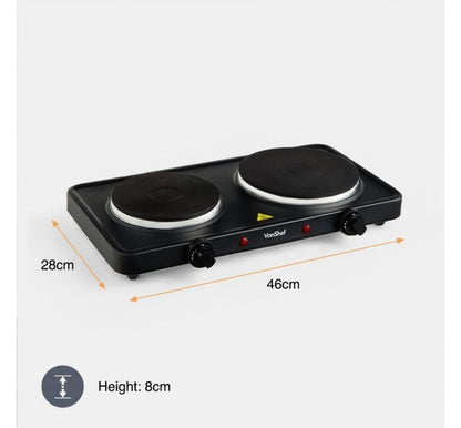 Vonshef 220 volt Double Hot Plate Electric burner 2000118 220v 240 volts - 220 - Electronics