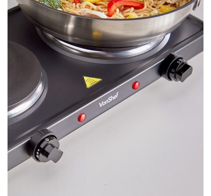 Vonshef 220 volt Double Hot Plate Electric burner 2000118 220v 240 volts - 220 - Electronics