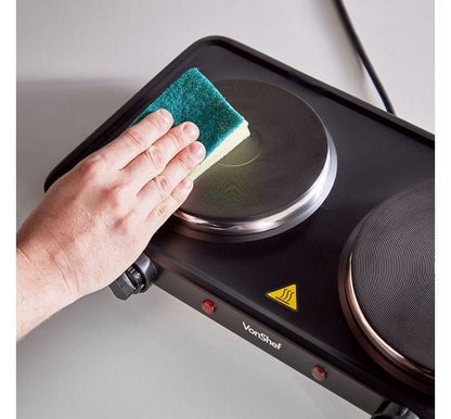 Vonshef 220 volt Double Hot Plate Electric burner 2000118 220v 240 volts - 220 - Electronics