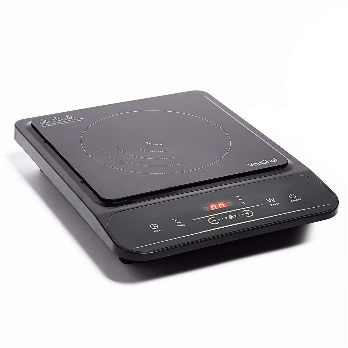 Vonshef 220 Volt Electric Induction Cooktop Hotplate 2000W with Digital LED Display 220v 240 Volt 2000157 - 220 - Electronics