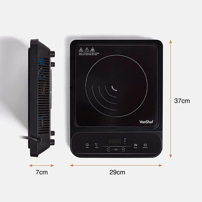 Vonshef 220 Volt Electric Induction Cooktop Hotplate 2000W with Digital LED Display 220v 240 Volt 2000157 - 220 - Electronics