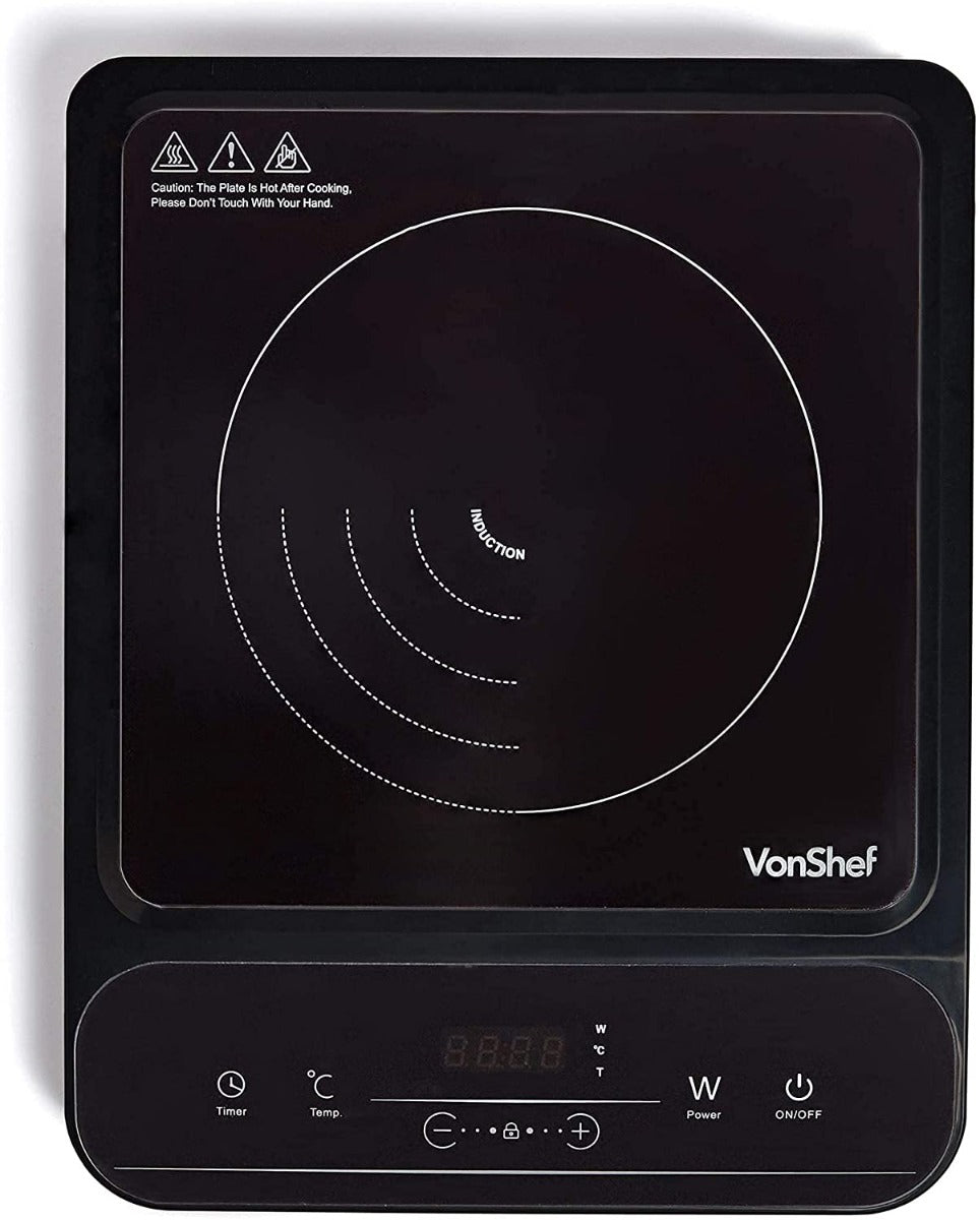 Vonshef 220 Volt Electric Induction Cooktop Hotplate 2000W with Digital LED Display 220v 240 Volt 2000157 - 220 - Electronics