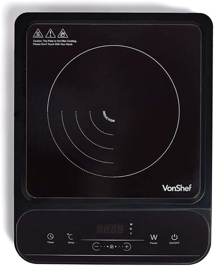 Vonshef 220 Volt Electric Induction Cooktop Hotplate 2000W with Digital LED Display 220v 240 Volt 2000157 - 220 - Electronics
