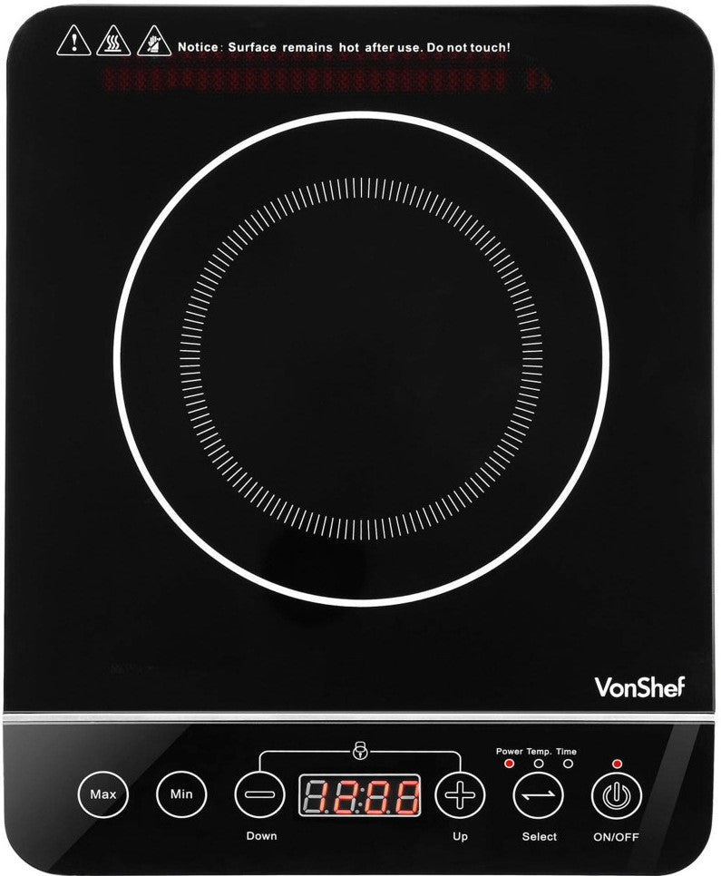 Vonshef 220 Volt Electric Induction Hotplate 2000W with Digtal LED Display 220v 240 Volt 13198/2000157 - 220 - Electronics