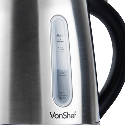 Vonshef 220 Volt Electric Kettle Cordless 1.7 Liter 13346 220 - 240 Volts - 220 - Electronics