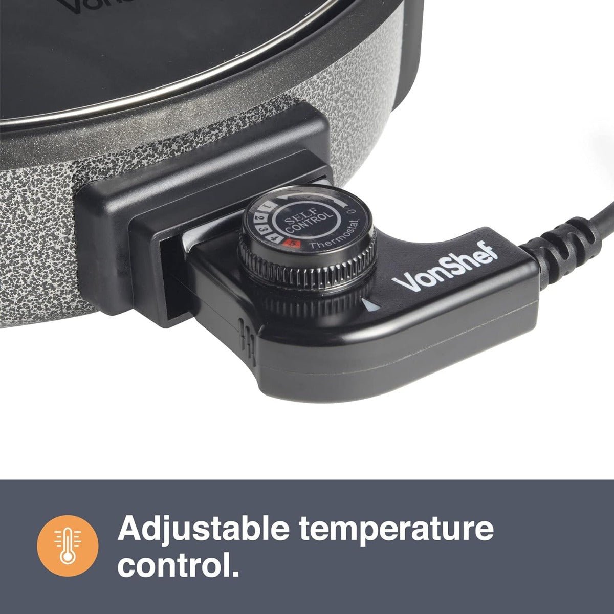 Vonshef 220 Volt Electric Pot Grill Hot Plate Skillet 220v 240 Volts 2007088 - 220 - Electronics