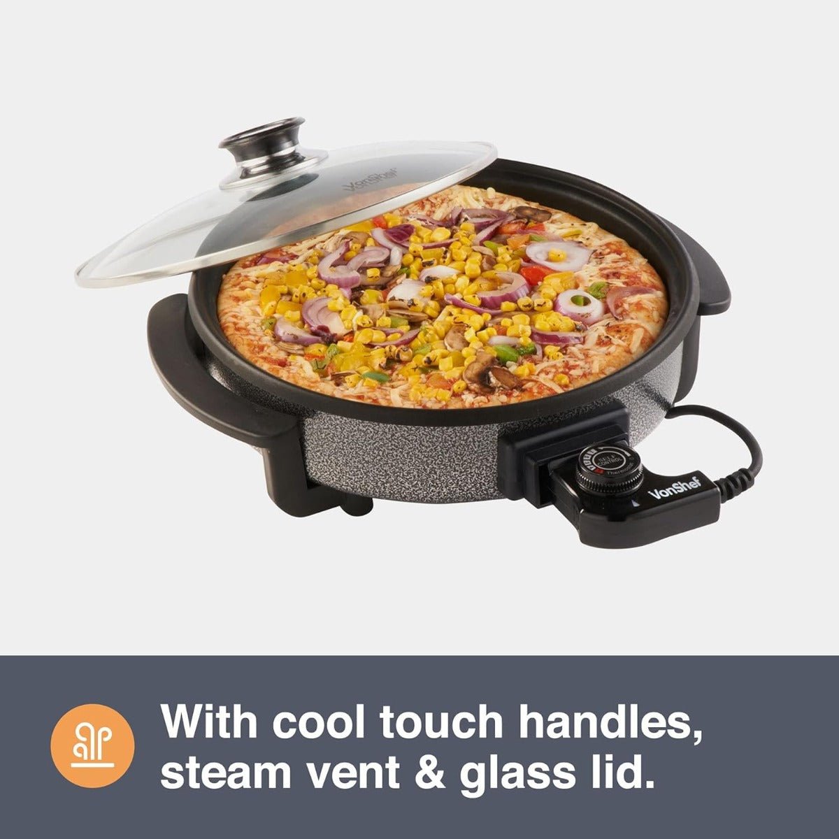 Vonshef 220 Volt Electric Pot Grill Hot Plate Skillet 220v 240 Volts 2007088 - 220 - Electronics