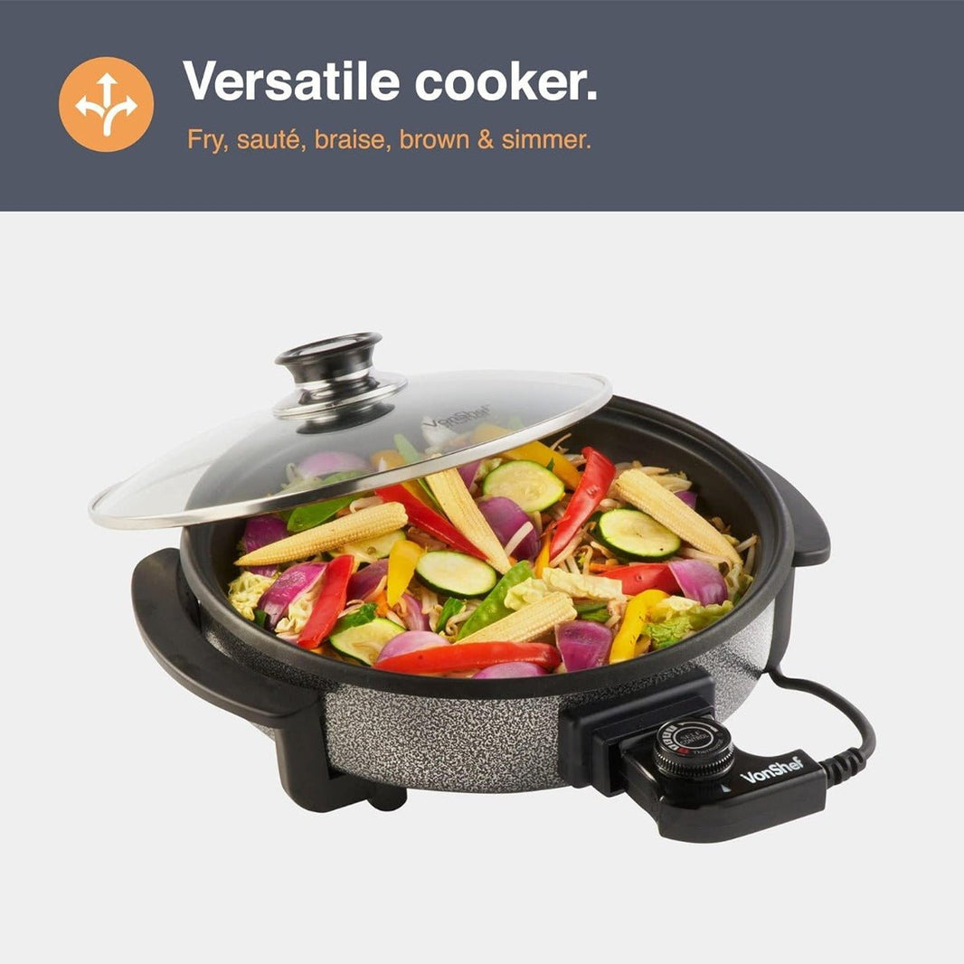 Vonshef 220 Volt Electric Pot Grill Hot Plate Skillet 220v 240 Volts 2007088 - 220 - Electronics