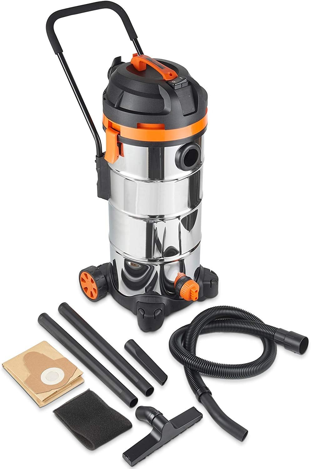 Vonshef 220 volt Extra large wet dry drum vacuum shop vac 45 Liter 220
