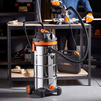 Vonshef 220 volt Extra large wet dry drum vacuum shop vac 45 Liter 220v 240 volts 50 hz model 15188 - 220 - Electronics