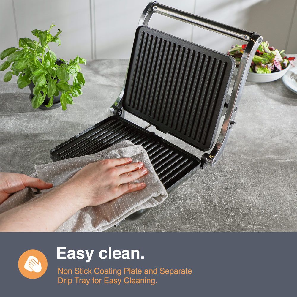 VonShef 220 volt Grill and Pannini Maker 4 Slice 1000 Watts 2000159 220v 240 volts 50 hz - 220 - Electronics