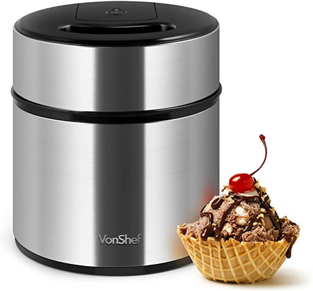 Vonshef 220 volt Ice Cream Maker 2000021 Stainless Steel 2 Liter Ice Cream Maker 220v 240 volts 50 hz - 220 - Electronics