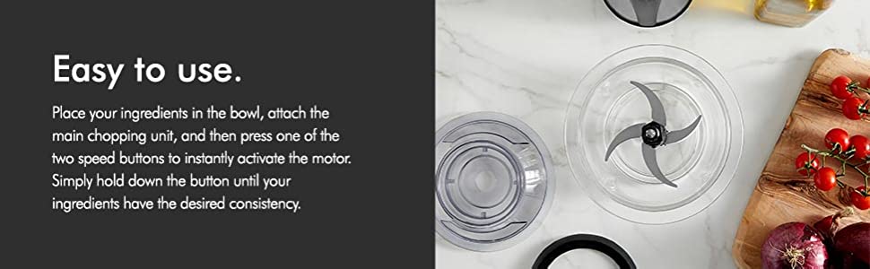 Vonshef 220 volt Mini Chopper 400 Watts 1.2 liter 5 - CUP Glass Bowl Chopper Blender 2000068 220v 240 volt 50 hz - 220 - Electronics