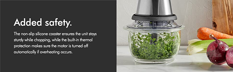 Vonshef 220 volt Mini Chopper 400 Watts 1.2 liter 5 - CUP Glass Bowl Chopper Blender 2000068 220v 240 volt 50 hz - 220 - Electronics