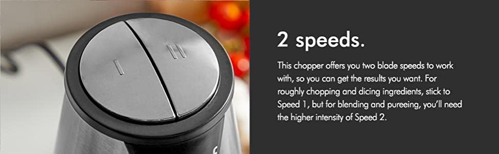 Vonshef 220 volt Mini Chopper 400 Watts 1.2 liter 5 - CUP Glass Bowl Chopper Blender 2000068 220v 240 volt 50 hz - 220 - Electronics