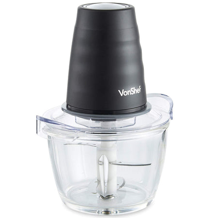Vonshef 220 volt Mini Food processor Chopper 200W With 1L Glass Bowl 220 - 240Volts 13313 - 220 - Electronics