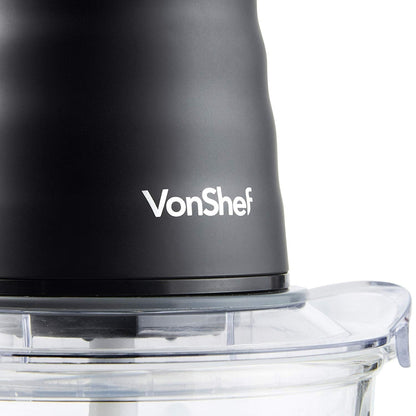 Vonshef 220 volt Mini Food processor Chopper 200W With 1L Glass Bowl 220 - 240Volts 13313 - 220 - Electronics