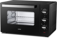 VonShef 220 volt Mini Oven toaster oven & Grill 38 Liter 1600W Timer & Adjustable Temperature Control Includes Baking Tray, Wire Rack & Detachable Handle 220v 240 volts 2000144 - 220 - Electronics