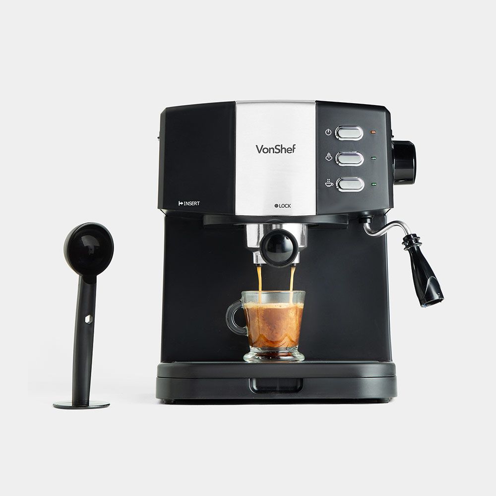 Vonshef 220 volt Pro espresso machine 15 Bar 220v 240 volts 2000098 cappuccino coffee maker - 220 - Electronics