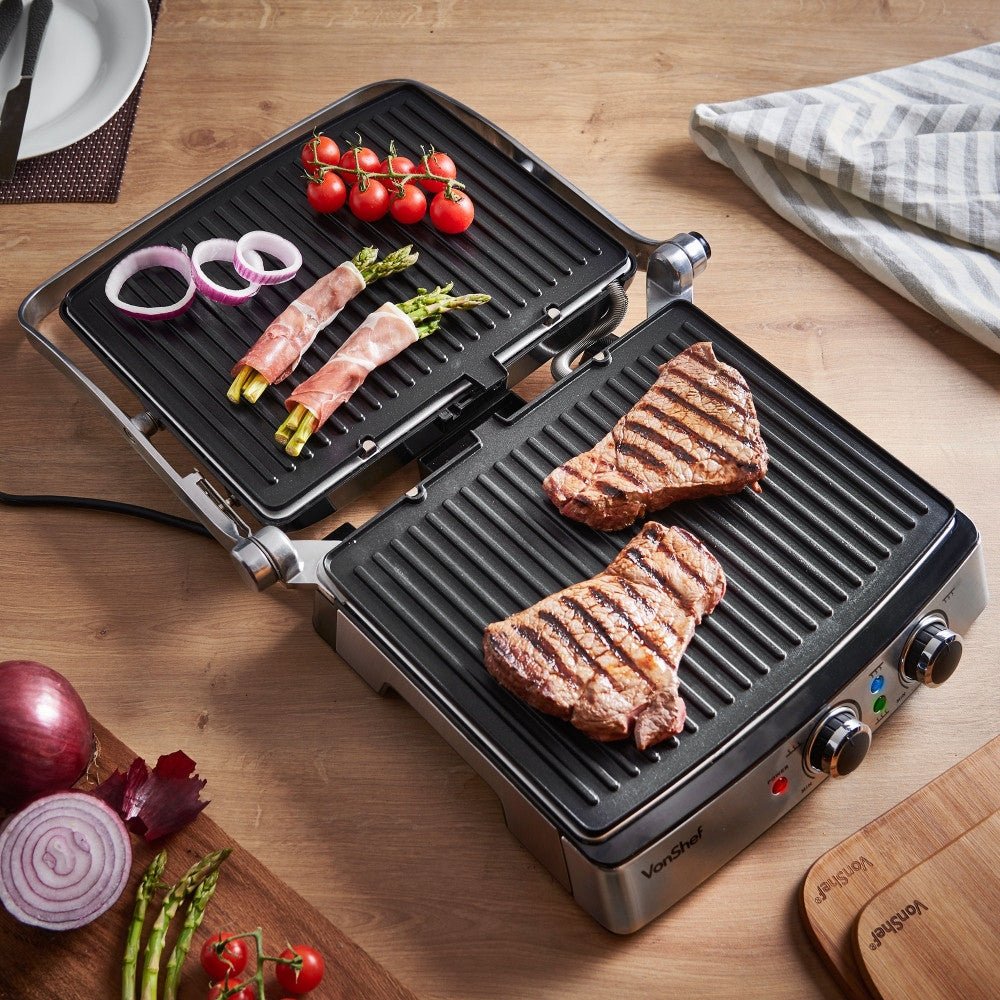Vonshef 220 Volt Sandwich Panini Press & Grill 2 Slice 220v 240 Volts 13178 - 220 - Electronics