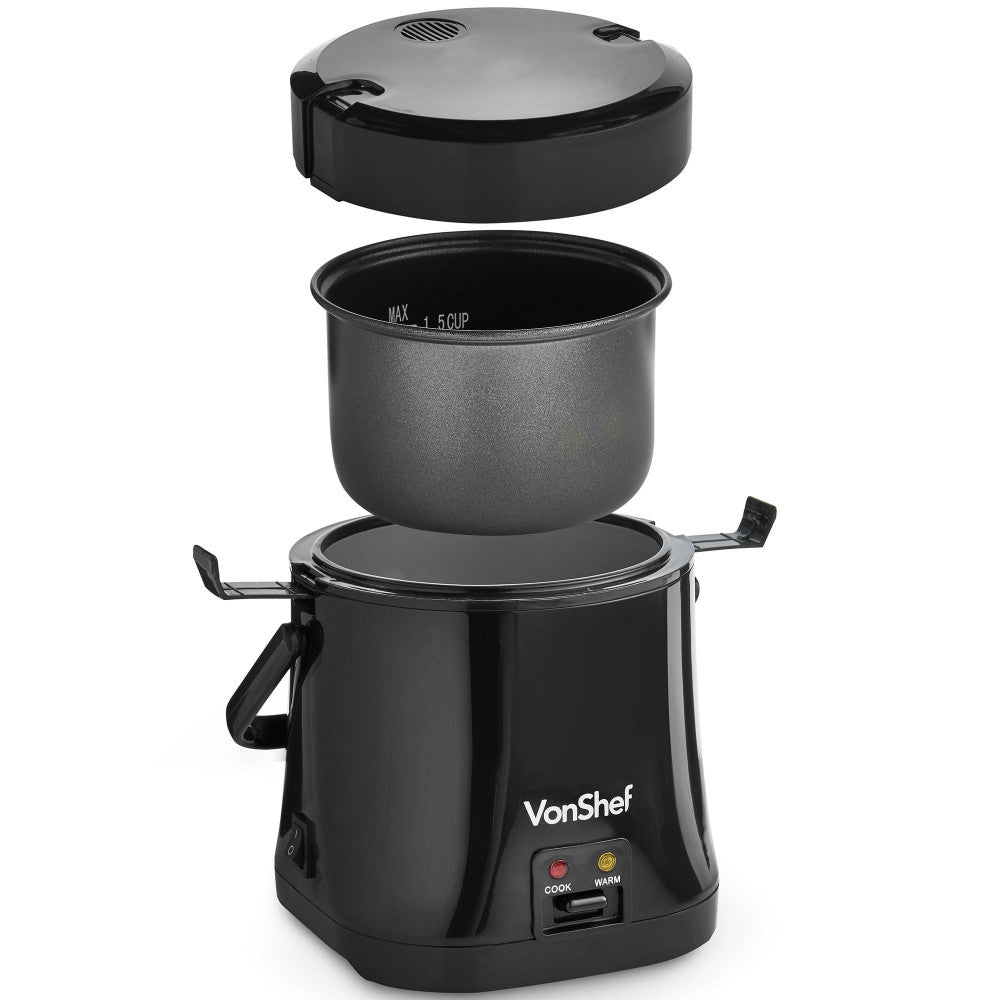 Vonshef 220 Volt Small Personal Rice Cooker Steamer 13342 220v 240 Volts - 220 - Electronics