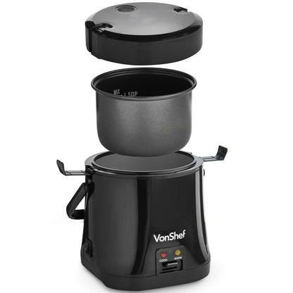 Vonshef 220 Volt Small Personal Rice Cooker Steamer 13342 220v 240 Volts - 220 - Electronics
