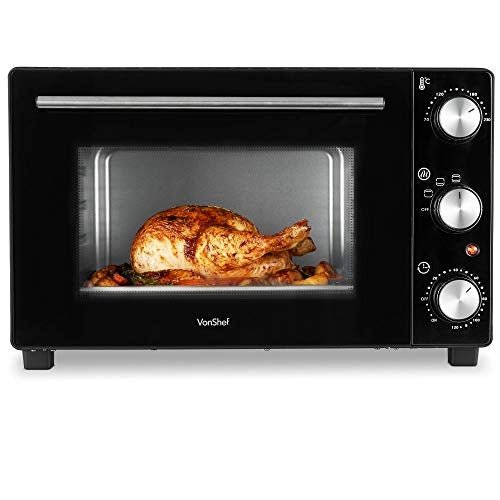 Vonshef 220 volt Toaster oven 35L mini oven grill bake roast 220v 240 volts 50 hz model 2000005 - 220 - Electronics