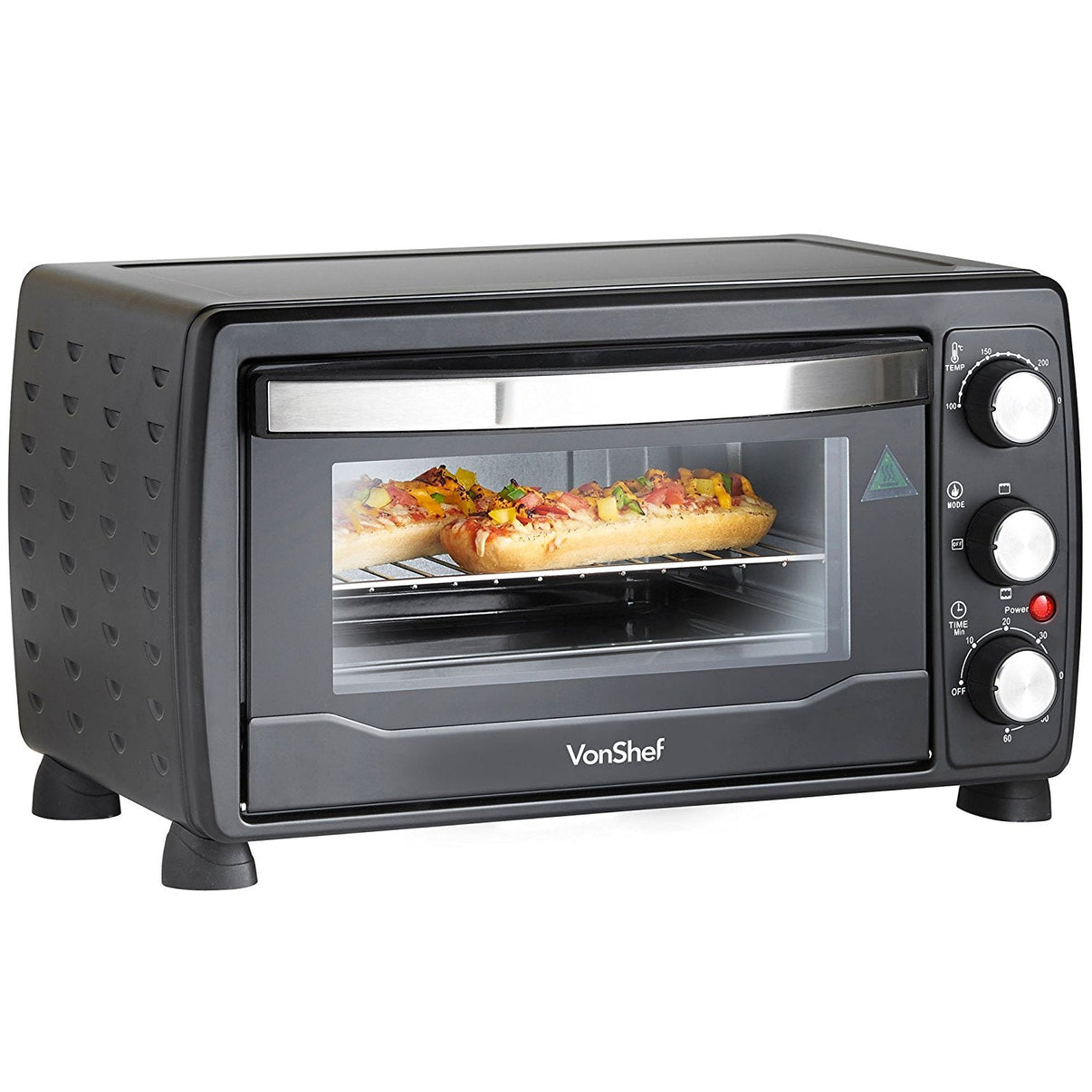 Vonshef 220 volts 19 Liter Toaster oven / Grill 1400 watts with Baking Tray & Wire Rack 220 volt 50 hz 13215 - 220 - Electronics