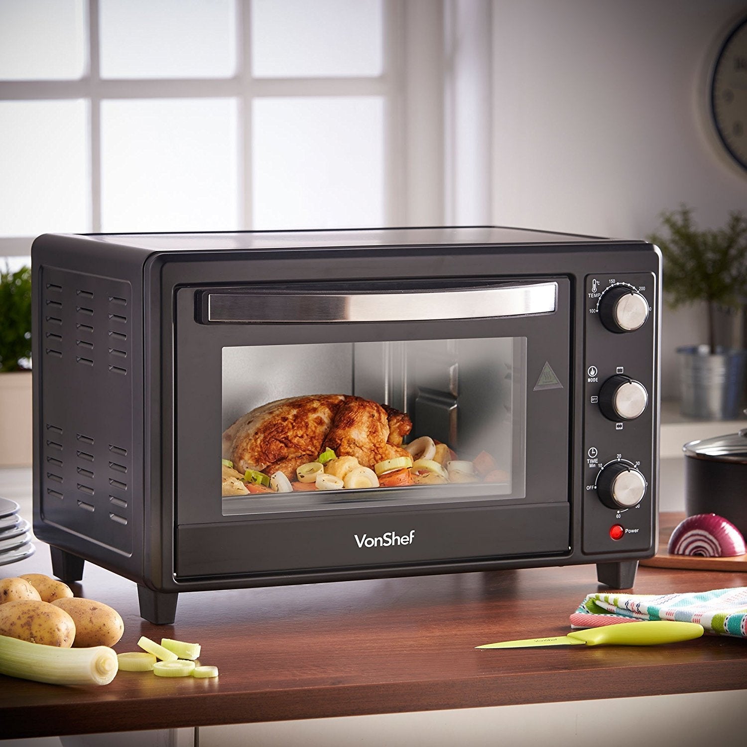Vonshef 220 volts 30 Liter Toaster Oven with Convection Grill 220 240 volt 50 hz 13216 - 220 - Electronics