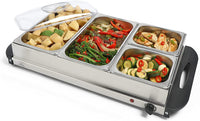 Vonshef 220 volts buffet warmer 4 Pan Buffet Server food warmer 220v 240 volts 50 hz 2000161 - 220 - Electronics