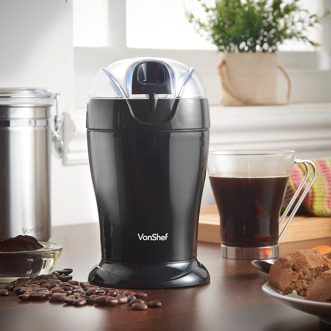 Vonshef 220 volts coffee grinder / spice grinder 220 / 240 volts Stainless steel blades 50 60 hz 13119 - 220 - Electronics