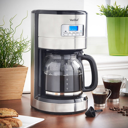 Vonshef 220 - volts Digital Programmable Coffee Maker with Permanent Filter and Hot Plate 13167 - 220 - Electronics