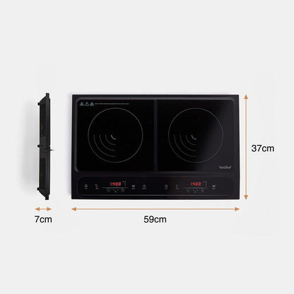 Vonshef 220 volts Double Induction Hotplate Cooktop 2000158 Hot Plate Induction Electric - 220 - Electronics