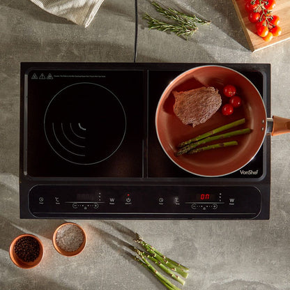 Vonshef 220 volts Double Induction Hotplate Cooktop 2000158 Hot Plate Induction Electric - 220 - Electronics