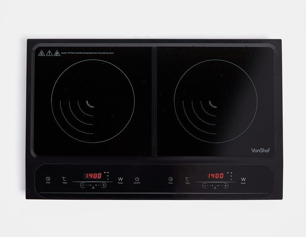 Vonshef 220 volts Double Induction Hotplate Cooktop 2000158 Hot Plate Induction Electric - 220 - Electronics