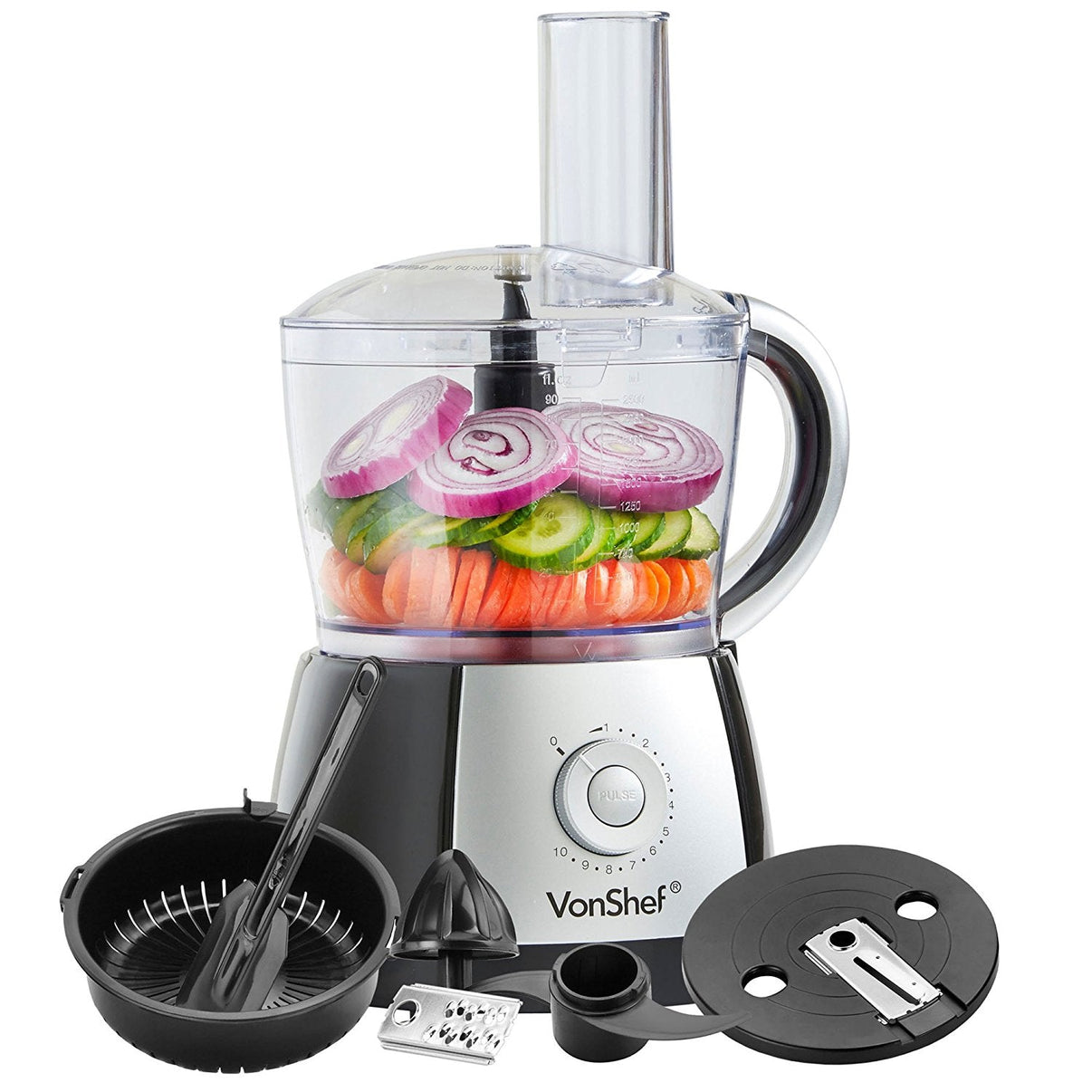 Vonshef 220 volts Food Processor with Juicer attachment 220 240 volt 50 hz 13110 - 220 - Electronics