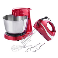 VonShef 220 volts hand stand mixer (2 in 1) for 220 240 Volt and 50hz | Red 13230 - 220 - Electronics