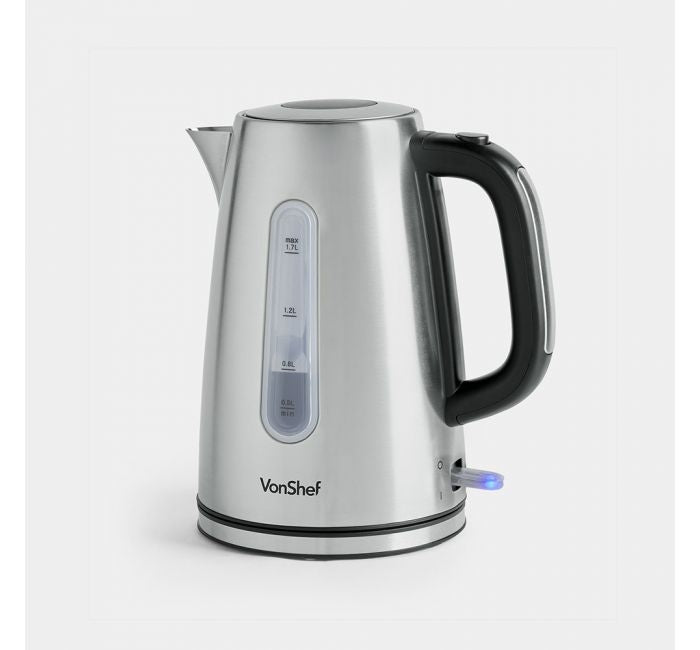 Vonshef 220 volts Kettle stainless steel 1.7 liter hot water electric kettle 2000129 220v 240 volts - 220 - Electronics