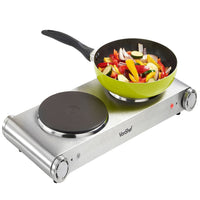 Vonshef 220 volts Premium Stainless Steel Electric Burner Double Hot Plate 13154 - 220 - Electronics